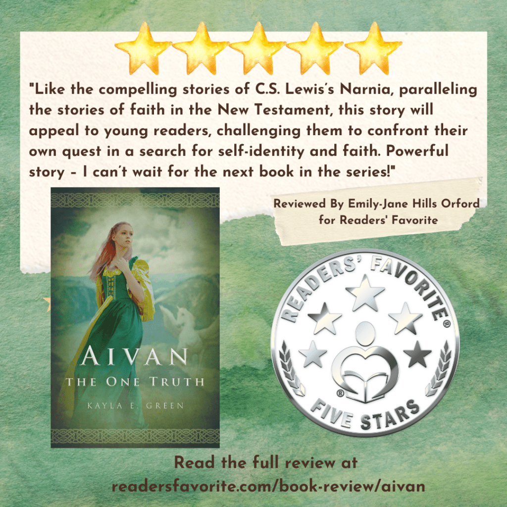 Graphic with excerpt from 5-starred Readers' Favorite review.
