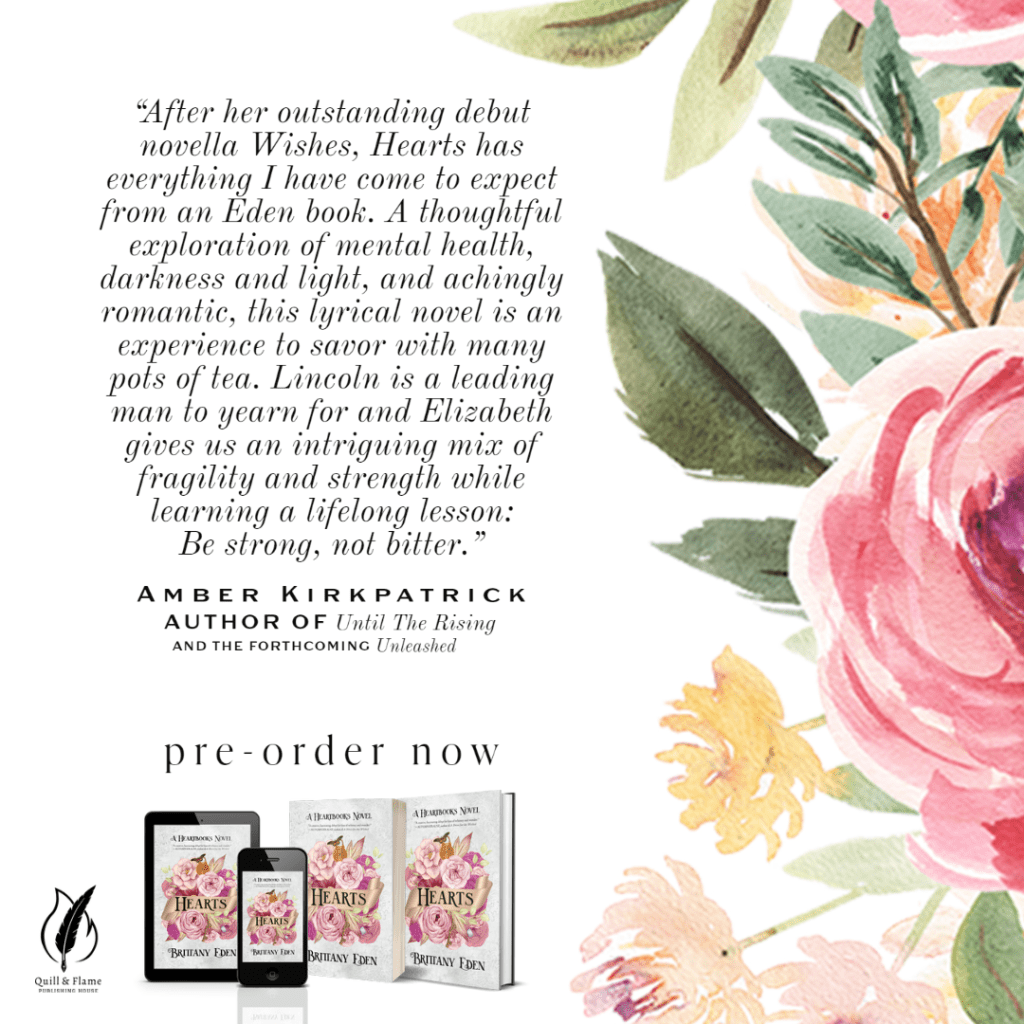 Promotional graphic for Hearts by Brittany Eden.