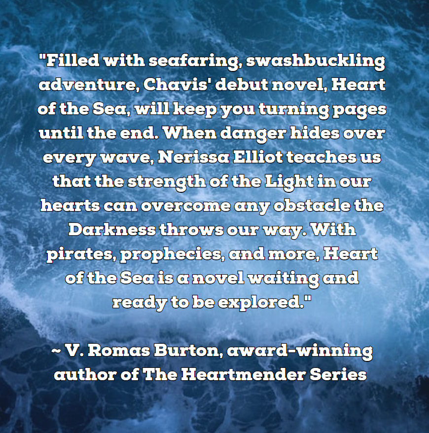 White text over ocean water.